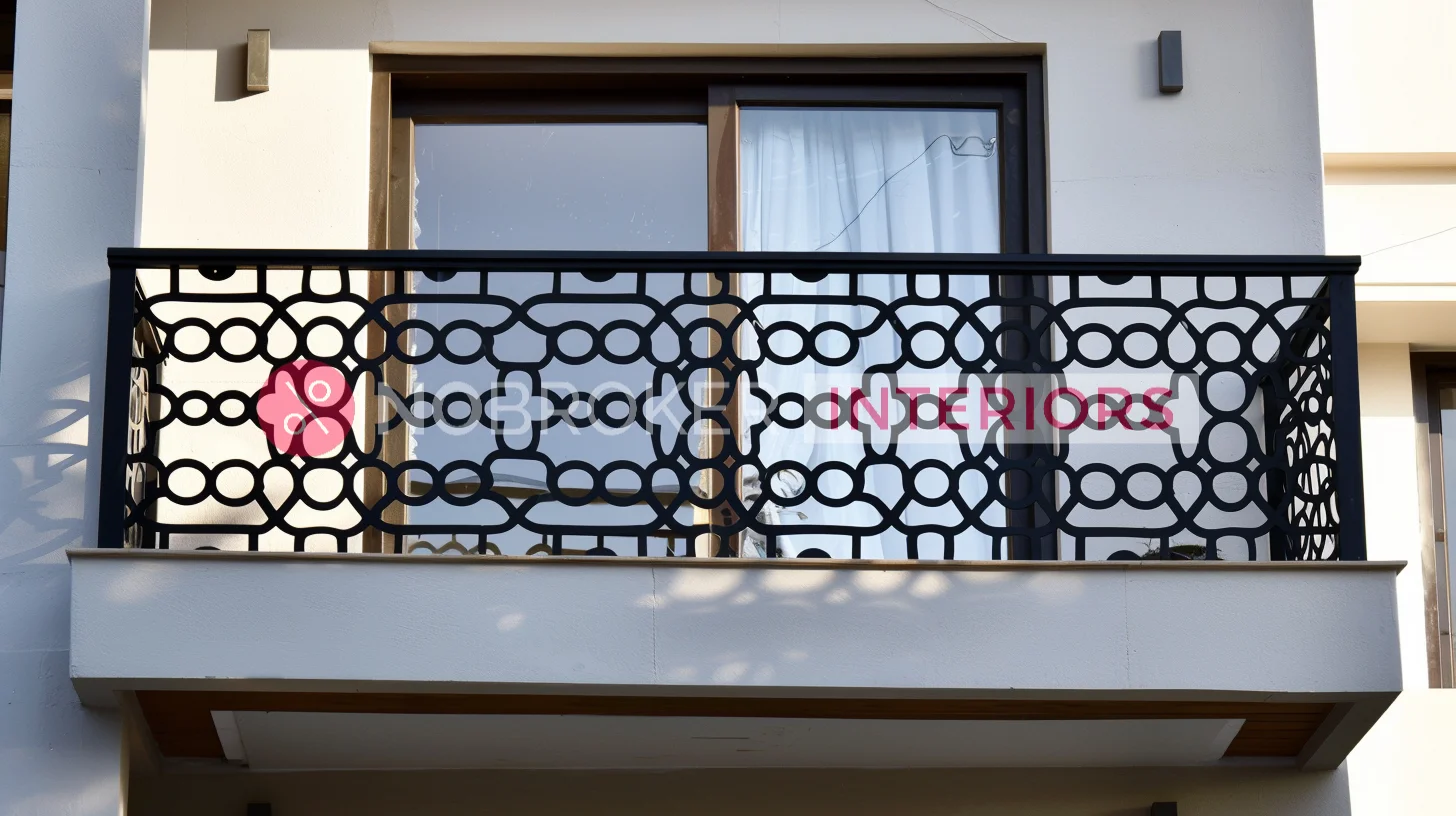 Circular Interlocking Geometric Railing for Decorative Balcony