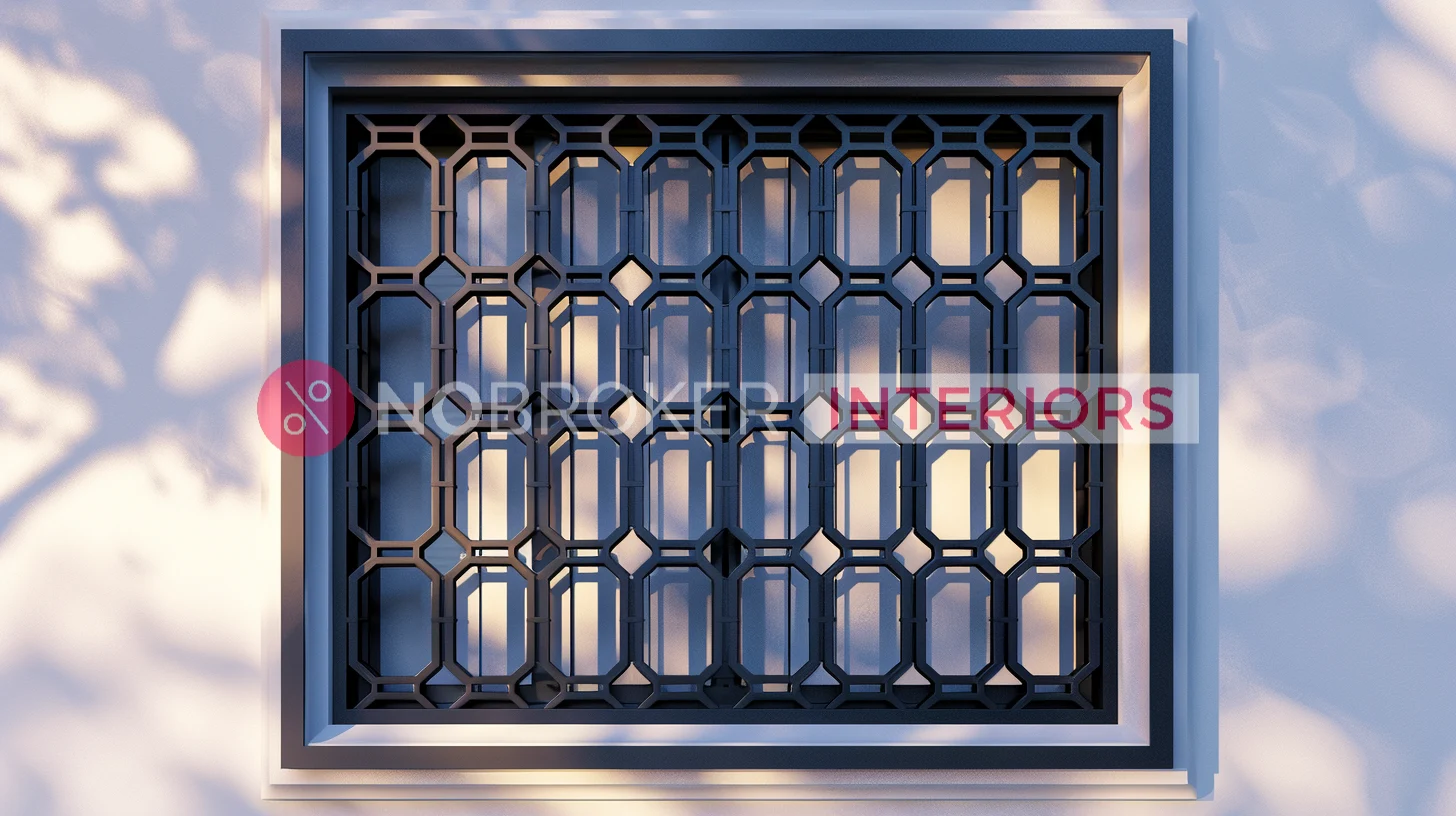 Modern Hexagonal Pattern Window Grill for Stylish Exteriors