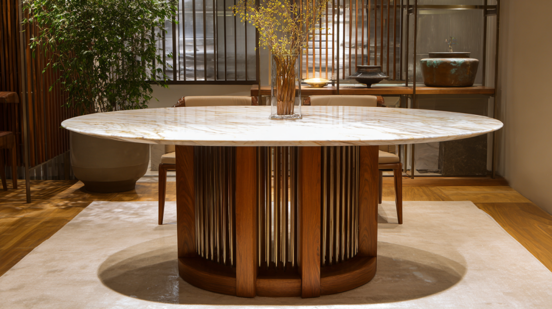 Modern Round Marble Dining Table | Chic Kitchen & Dining Decor