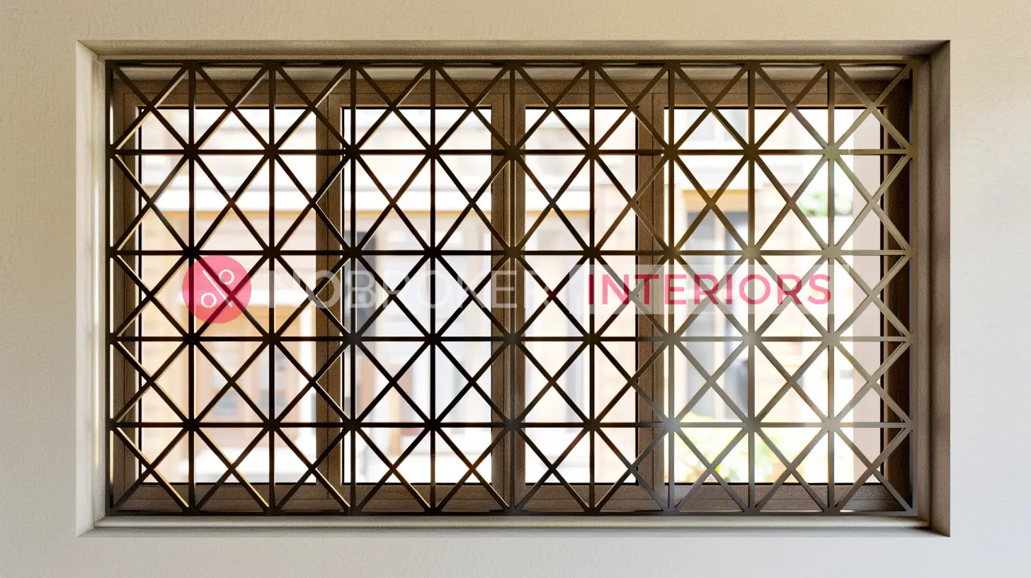Structural Triangle Pattern Window Grill Designs for Stability