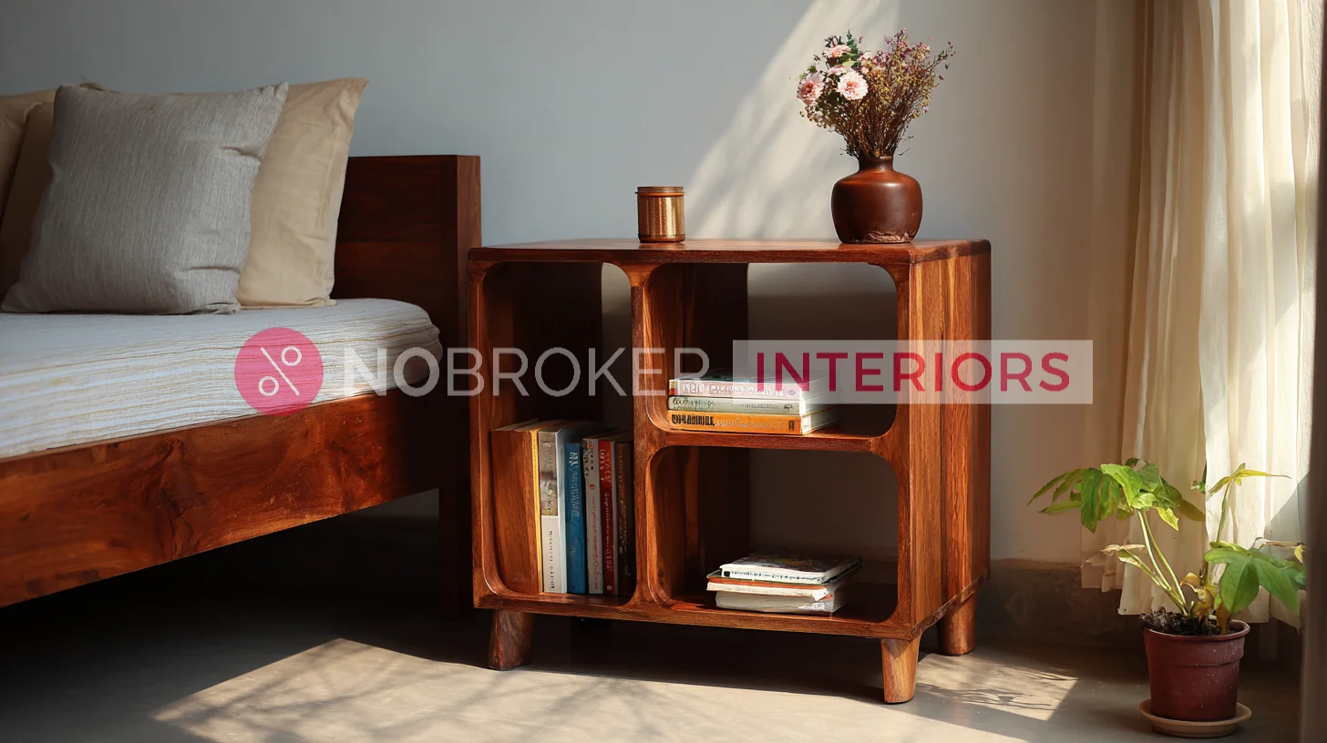 Three-Tier Open Shelf Compact Bedside Table for Efficient Storage