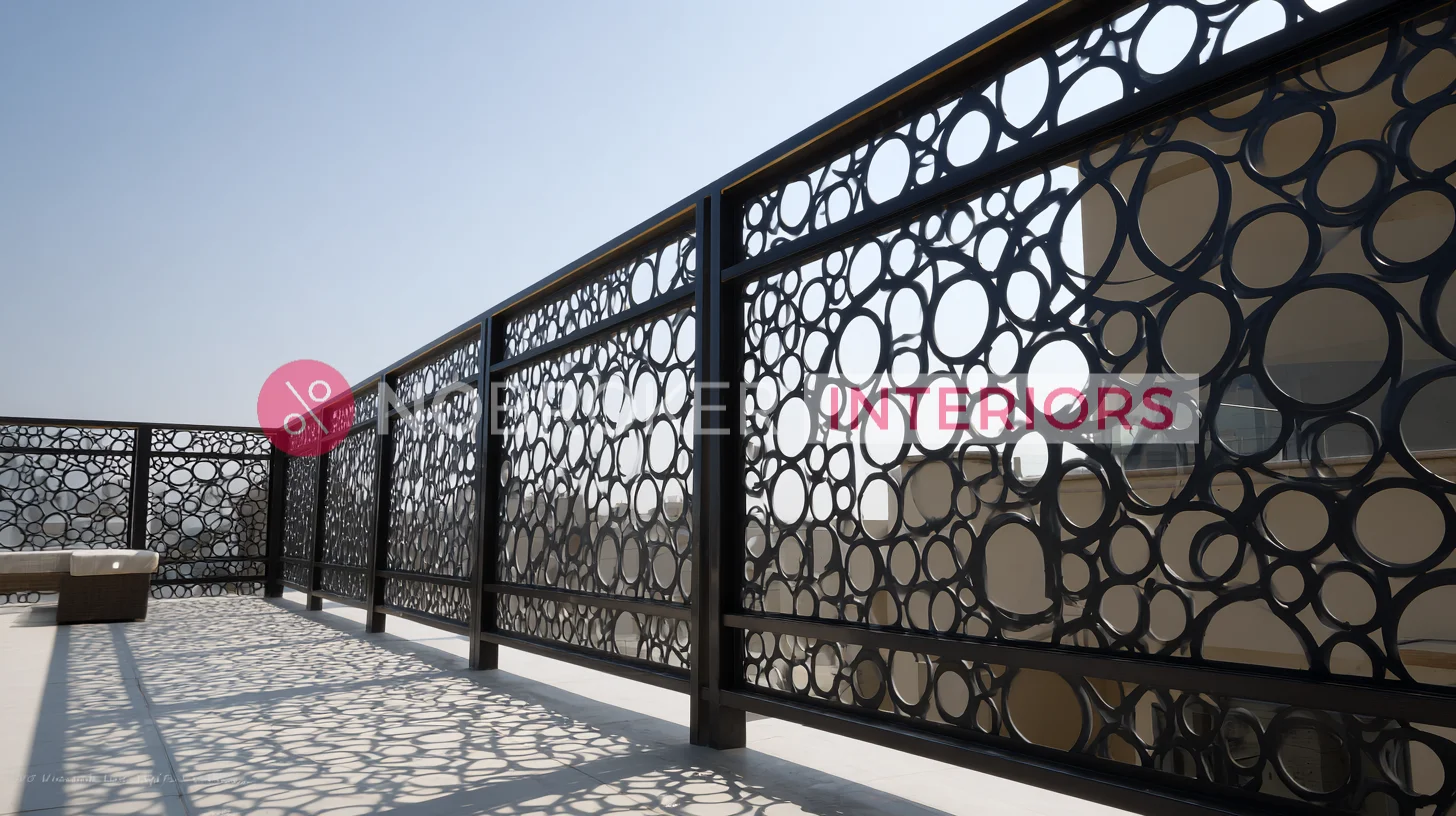 Unique Railing Design with Overlapping Circular Patterns
