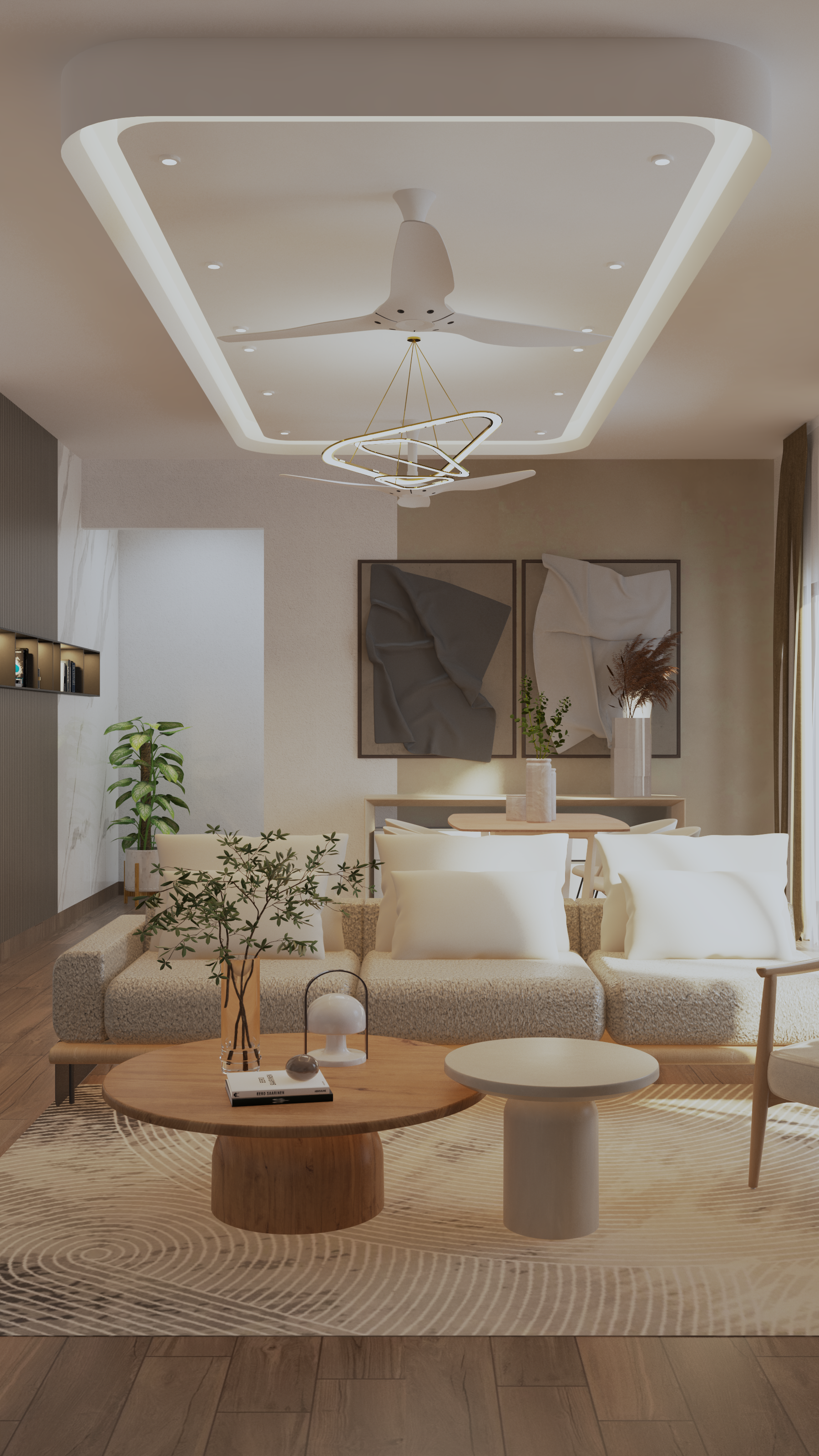 Warm Contemporary Living with Textured Neutrals